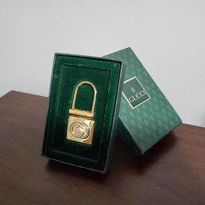 Vintage Gucci Square Key Fob - Original Box